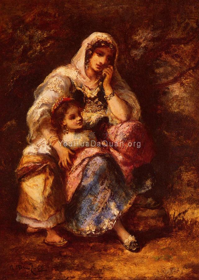 Gypsy Mother And Child - 狄亚兹